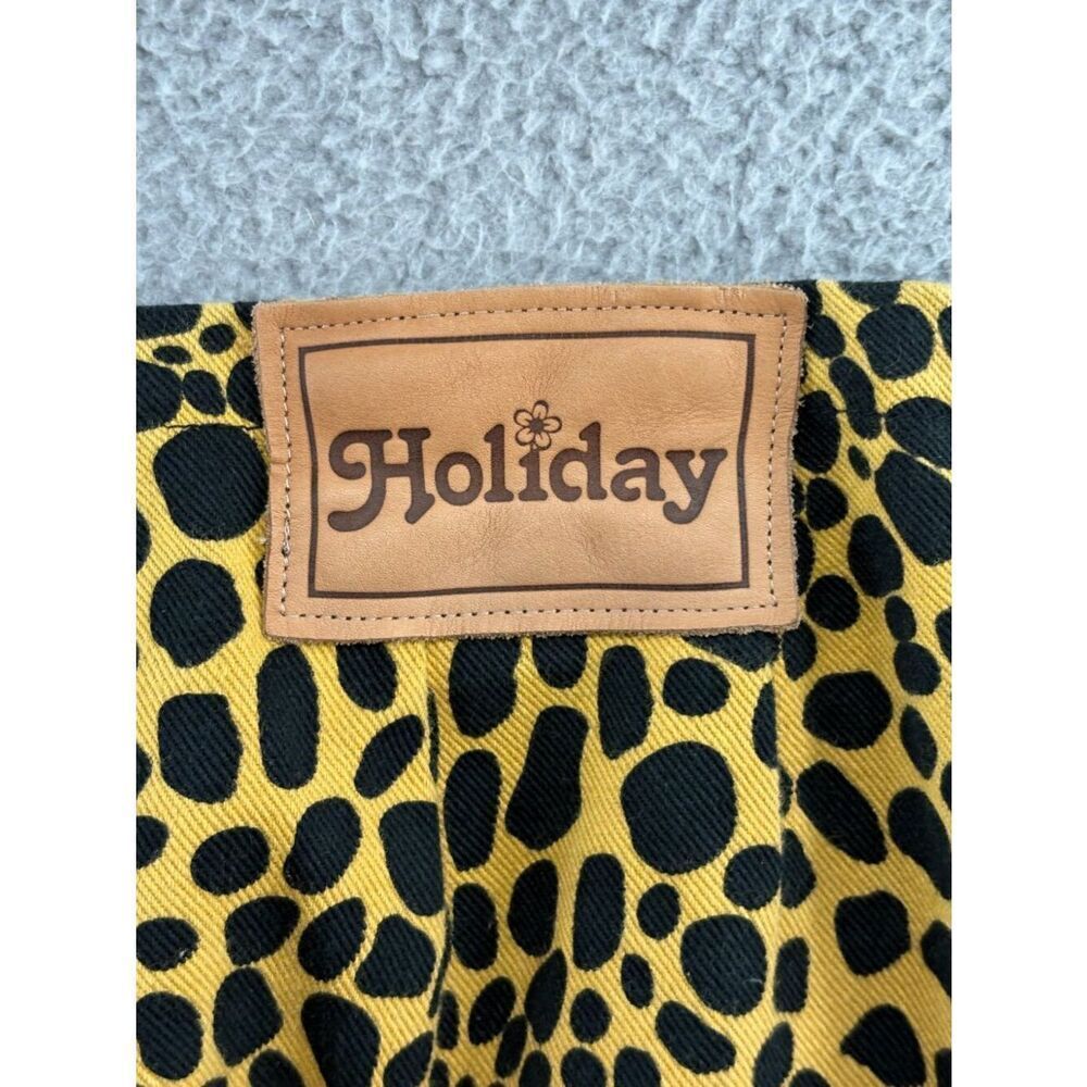 Holiday Emma Mulholland Kokomo Pants Yellow Black Leopard Spot Cotton Size S - Picture 4 of 13